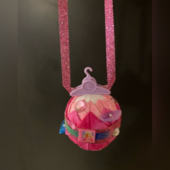 Handcrafted, Barbie inspired ornament with glitter, ribbon, gems, accessories - Picture 3 of 12